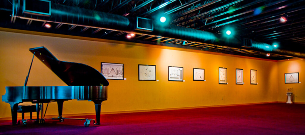 Piano in gallery